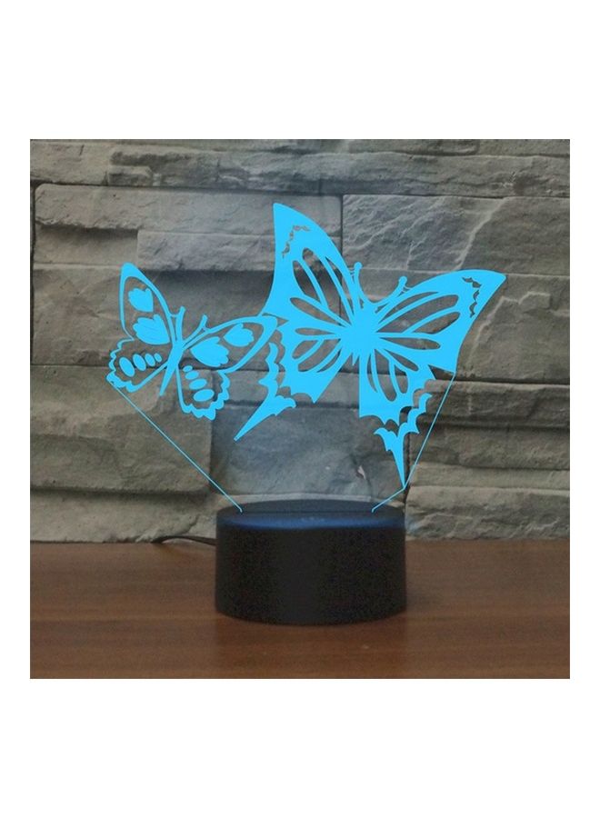 NIBEMINENT Two Butterflies LED Vision Light Table Lamp Multicolour 26 x 20 6cm - Image 1
