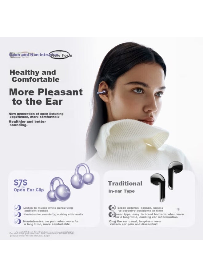 Sanag S7s Ai Bone Conduction Bluetooth Earphones Concept Ear-hook Earphones Noise Reduction Wireless Translation Ai Sports Open-fit Compatible With Huawei Xiaomi Apple Rose Gold - Image 5