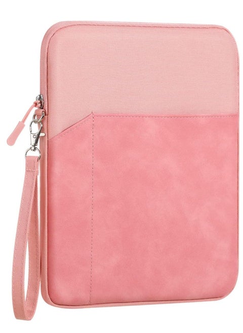 9-11 Inch Tablet Sleeve Bag Carrying Case for iPad Pro 11 2021-2018, Air 5/4 10.9, 10.2, Galaxy Tab A8 10.5/Tab S8 11", Surface Go 2/1, Protective with Pocket, Pink