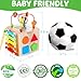 Batlofty 8in1 Wooden Baby Activity Cube Xylophone Shape Sorter Abacus 1st Birthday Gift Toys for One 1 2 3 Year Old Boy Girl Montessori Educational Learning Toddler Toy Bonus Sorting Stacking Board - Image 2