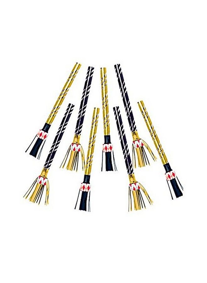 Amscan Metallic Packaged Foil Fringed Blowouts Black/Silver/Gold 8 Pcs. - Image 3