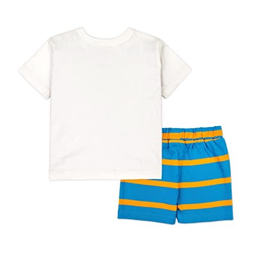 ARIEL Baby Boys & Baby girls Cotton Printed Round Neck Half Sleeve T-shirt & Short Latest Summer Clothing Sets (AR-BHALFSS-36-KATEMBBLSTR_Multicolor_3-6 months) - Image 2