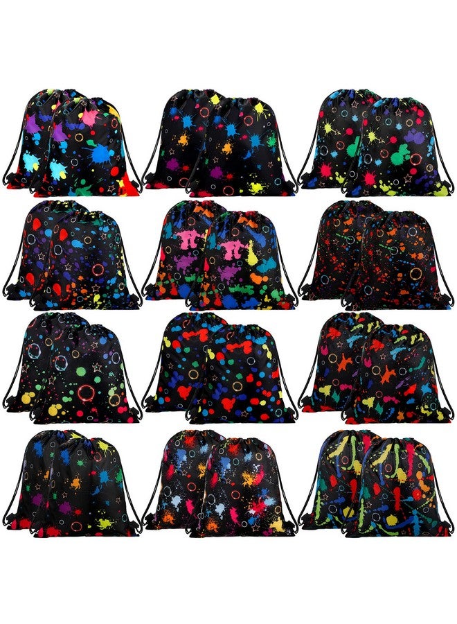 Marsui 24 Pcs Glowing Party Favor Drawstring Bags Gift Goodie Candy Favors Bags for Birthday Party Supplies - Image 1