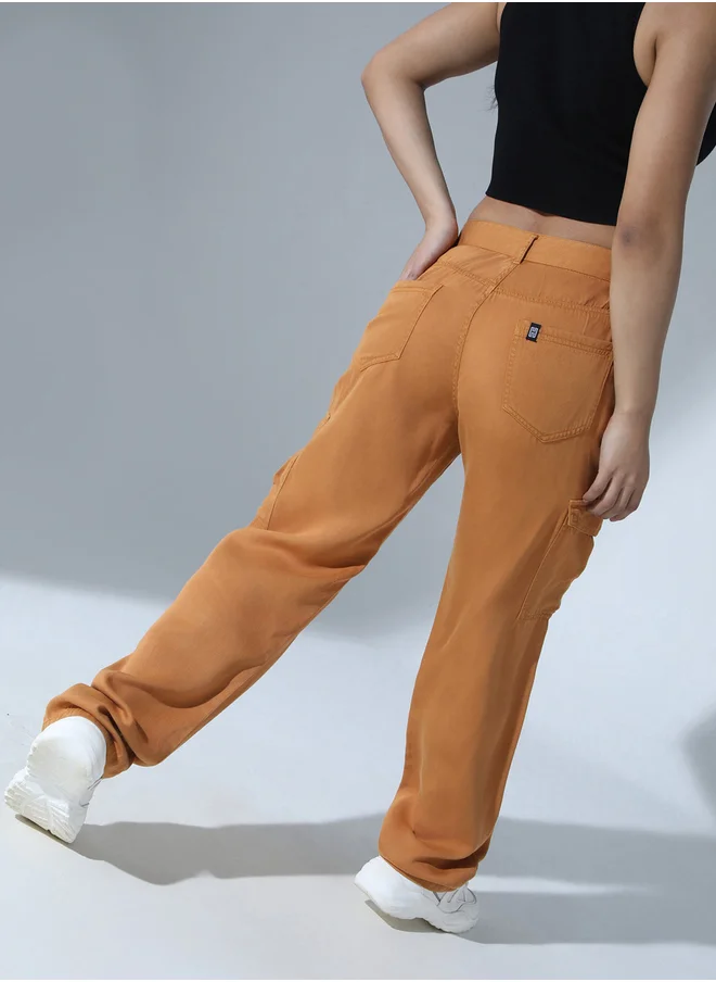 هوبرهولمي Hubberholme High Rise Regular Fit Trousers with Pockets