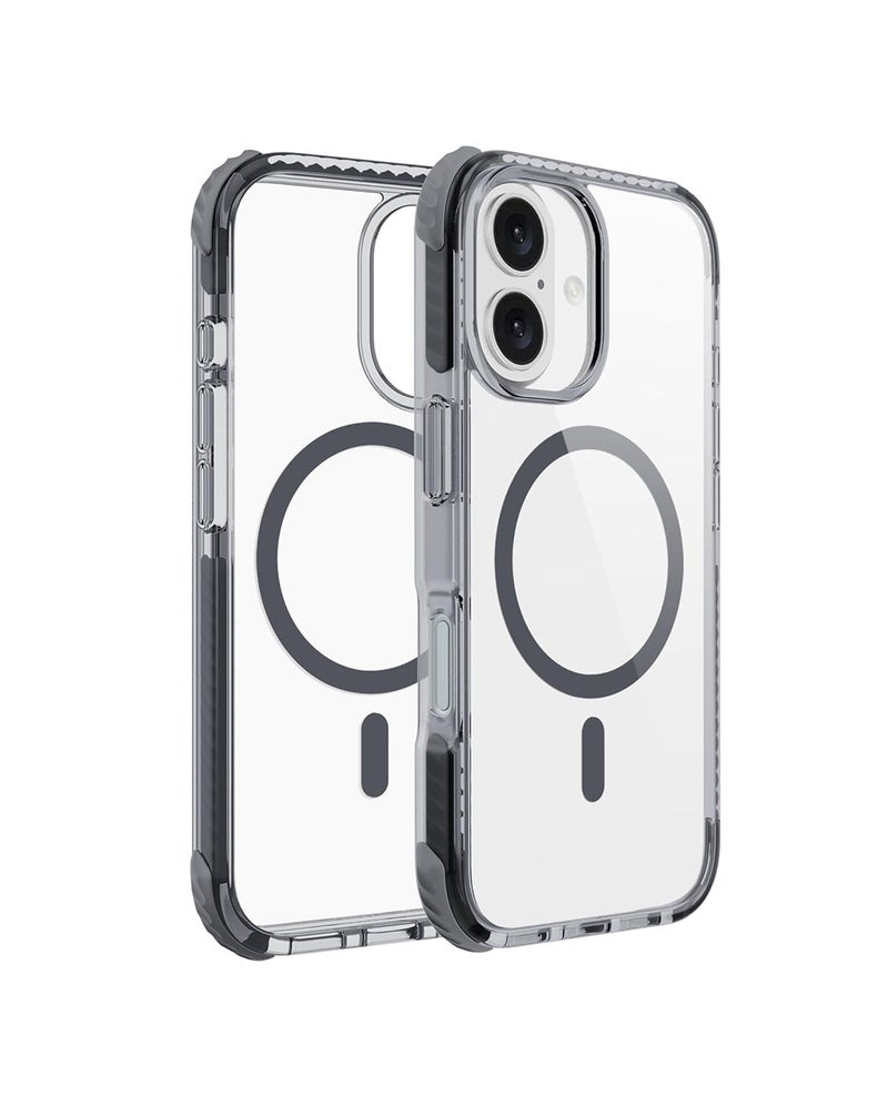 Daily Objects Polycarbonate Case For iPhone 16 Compatible With Mag-Safe Wireless Charging | Reflex Magsafe Shield Slim Shockproof Back Cover, Transparent - Image 1
