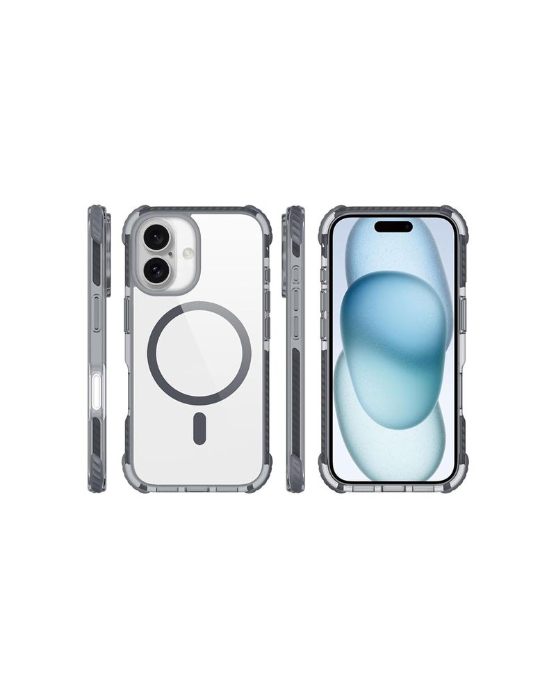 Daily Objects Polycarbonate Case For iPhone 16 Compatible With Mag-Safe Wireless Charging | Reflex Magsafe Shield Slim Shockproof Back Cover, Transparent - Image 2