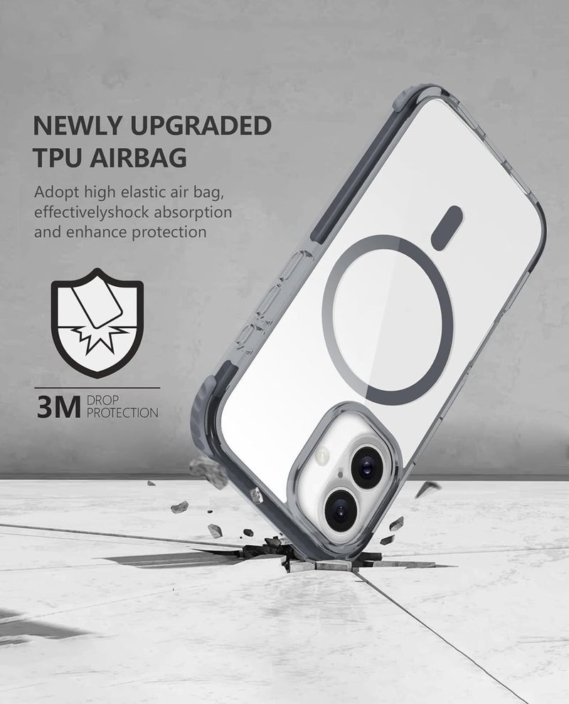 Daily Objects Polycarbonate Case For iPhone 16 Compatible With Mag-Safe Wireless Charging | Reflex Magsafe Shield Slim Shockproof Back Cover, Transparent - Image 3