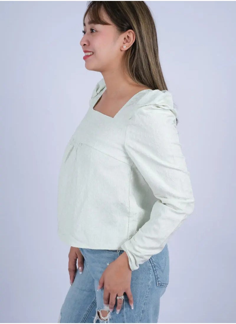 ONLY - Women’s Ambrosia Puff Sleeve Top Woven in Ambrosia - Image 1
