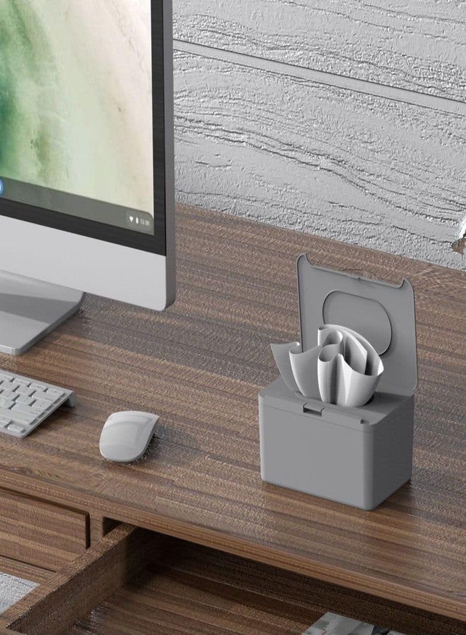 Hidak علبة توزيع مناديل مبللة من هيداك، علبة تخزين مناديل مقاومة للغبار، علبة توزيع مناديل مبللة مع غطاء للمنزل والمكتب (أسود) - Image 4