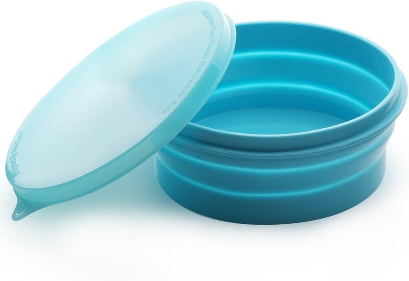 IYYI ME.FAM Silicone Collapsible Bowl with Lid - 800ML Folding Travel Bowl for Camping, Hiking - Heat Resistant - Image 1
