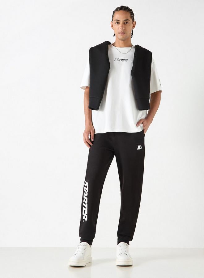 STARTER Typographic Print T-shirt with Short Sleeves and Crew Neck - Image 2