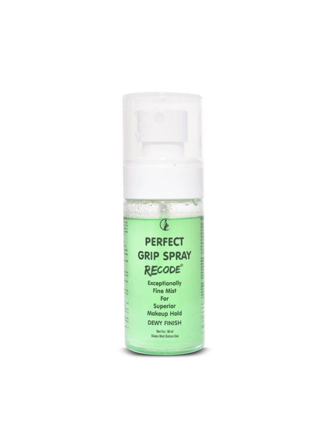 Recode Perfect Grip Spray Makeup Fixer 50 Ml|Dewy Finish|Vitamin E Enriched|Long Lasting|Keeps Makeup Intact|Hydrates, Soothes & Refreshes Skin - Image 1