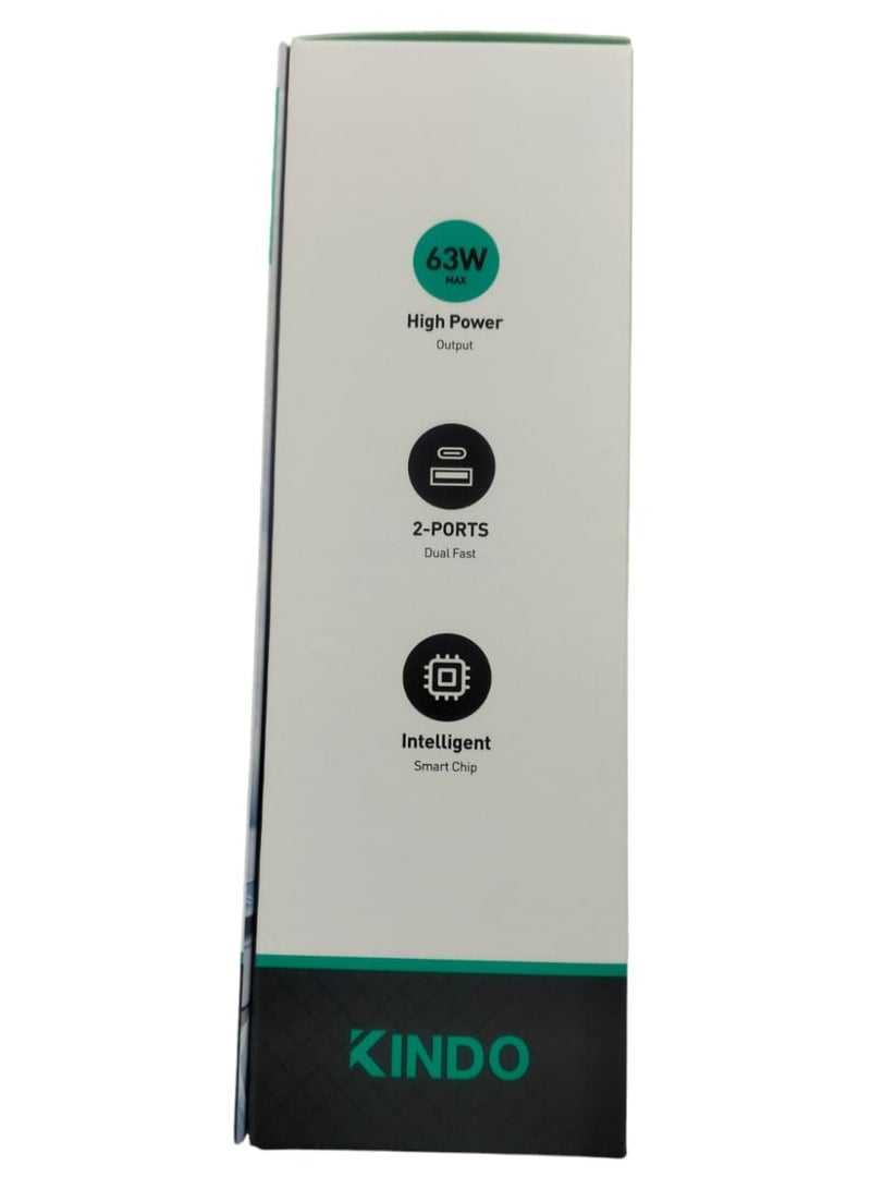 كيندو شاحن حائط عالمي (منافذ من النوع C PD+ USB) - Image 3