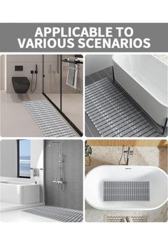 MIXDE Anti Slip Rectangular Shower Mat With Suction Cups And Drain Holes, 90 X 40 CM  - Image 2