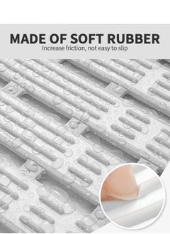 MIXDE Anti Slip Rectangular Shower Mat With Suction Cups And Drain Holes, 90 X 40 CM  - Image 4