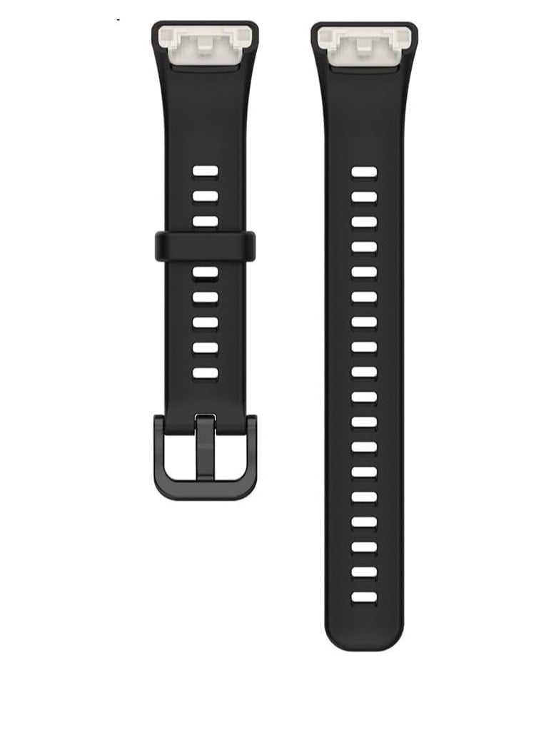 ten.tech Huawei Band 6 Smart Watch Soft Silicone Sport Band Breathable Band for Honor Band 6 by Tentech – Black - Image 3