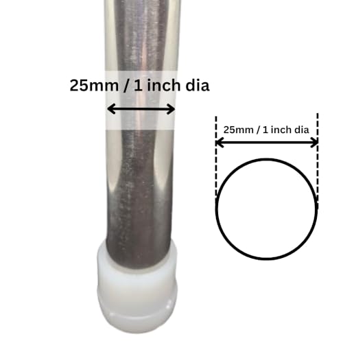 Natkam Round Plastic Outer Bush White (1 inch / 25mm), Floor Protector PVC end Cap/Bush/Shoe/Cover for Furnitures Like Chair, Stool or Table Legs. Inner Dia 25mm. (White Colour) (Pack of 20) - Image 2