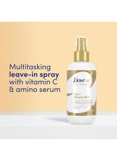 Dove Dove Hair Therapy 7-in-1 Hairspray for Visibly Damaged Hair Miracle Mist + Vitamin C Leave-in Spray to Strengthen and Nourish 7.5 oz  - Image 2