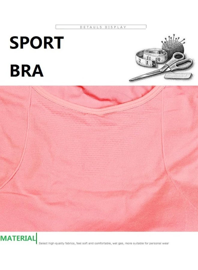 Rubik Sports Bra for Women, Shockproof Quick Dry Padded Seamless Sports Bra for Yoga Gym Training Running Workout Fitness (Brick Red, Medium) - Image 5