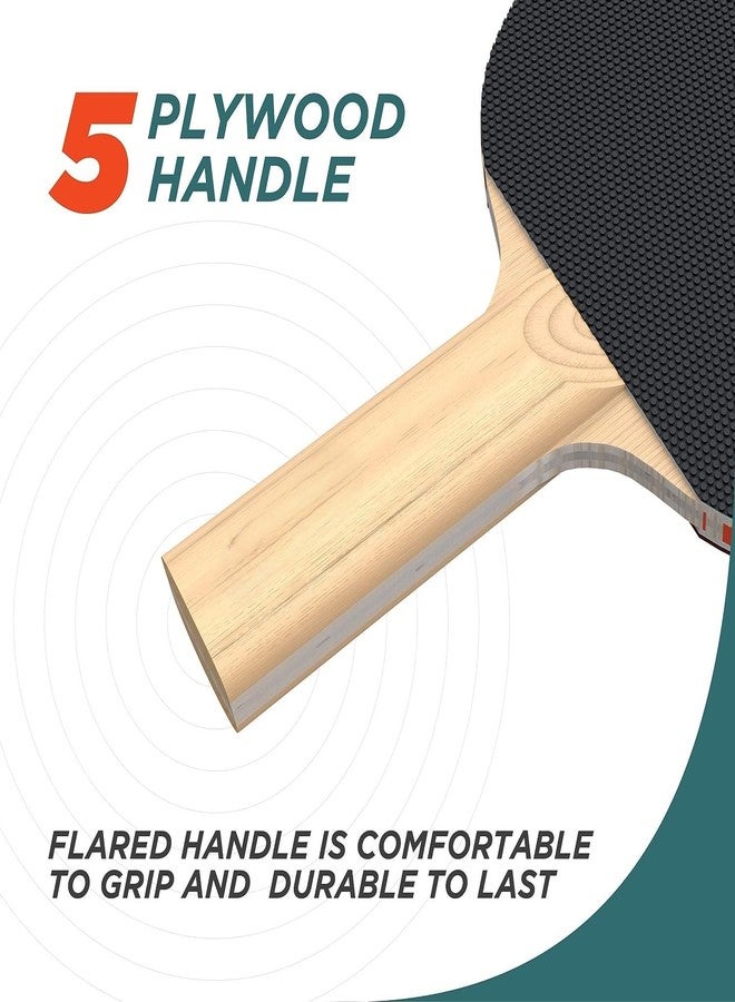 Brille Bee Table Tennis Playset, 2 Racquets, 3 Orange Ball set - Image 4