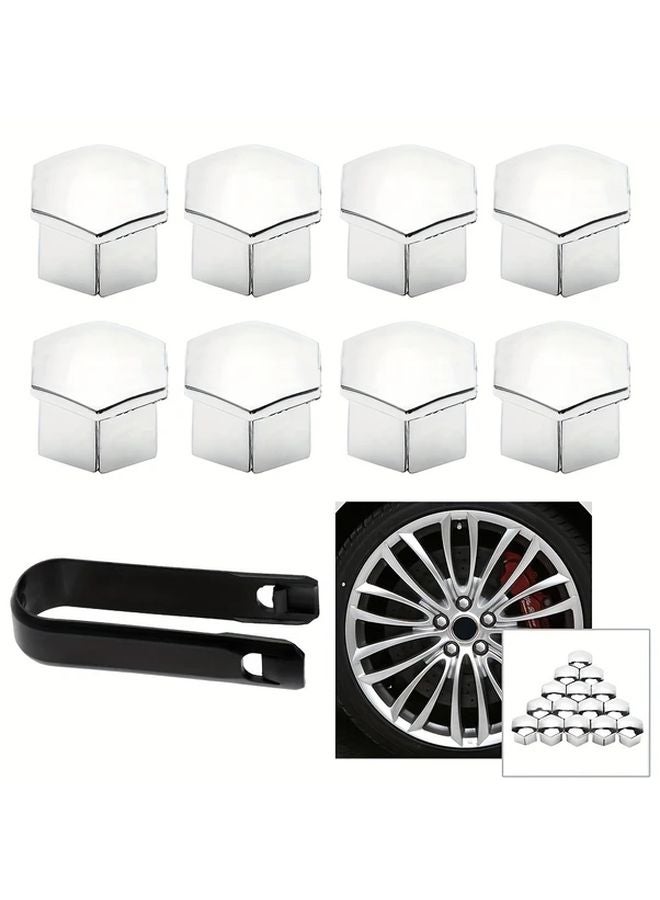 15pcs Premium ABS Polished Silvery Wheel Nut Caps Compatible with Peugeot 308 307 207 508 3008 Citroen C5 C4l C2 - Image 1