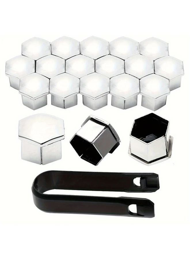 15pcs Premium ABS Polished Silvery Wheel Nut Caps Compatible with Peugeot 308 307 207 508 3008 Citroen C5 C4l C2 - Image 3