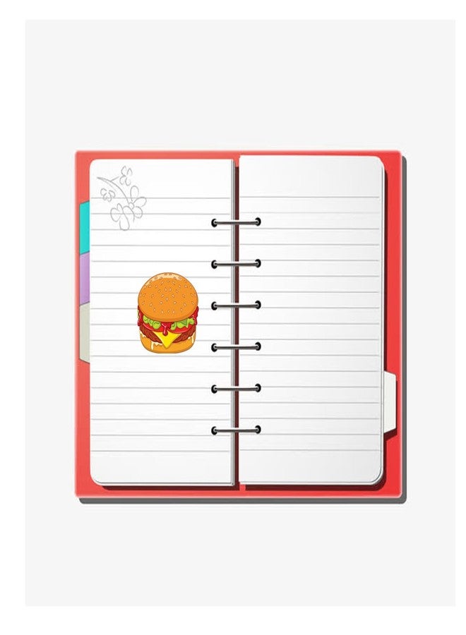 Top label 300 Pcs Cute Hamburger Planner Stickers,1 Inch Hamburger Cartoon Food Sticker,Happy Cute Funny Hamburger Sticker for Plan Scrapbooking Kids DIY Calendar Crafting - Image 5