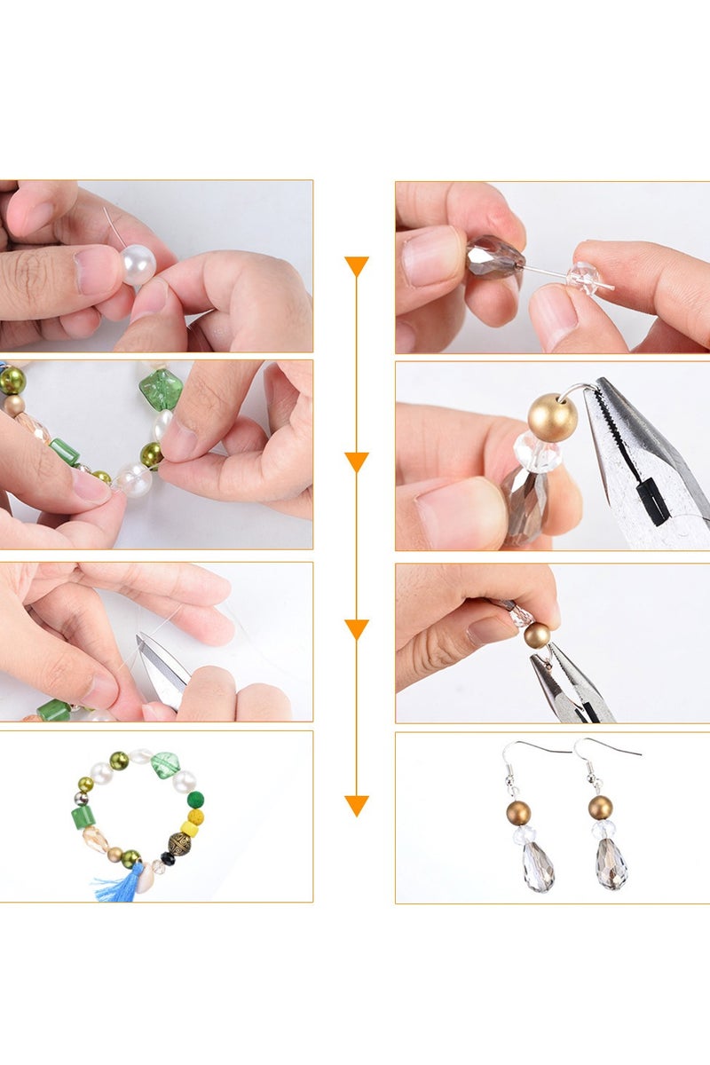 Beads Bracelet Making Kit for Beginners, 12000pcs 24 Colors Polymer Flat Round Clay Beads Kit with 800pcs Letter Beads, Pendant Charms and Elastic Strings for Crafts - Image 2