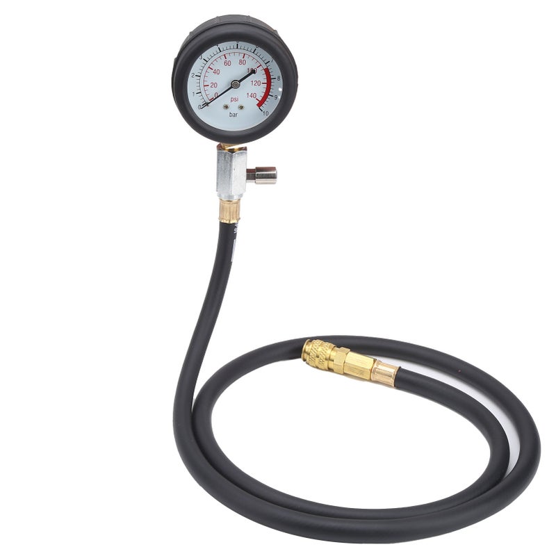 Engine Oil Pressure Test Tool Kit Tester Gauge with Toolbox Low Oil Warning with 90° Coupling Adapter - Image 2