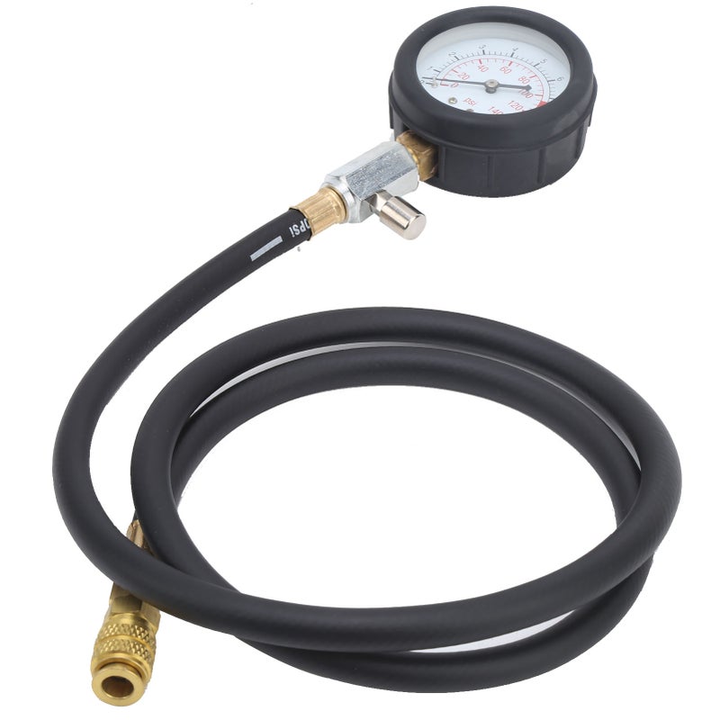 Engine Oil Pressure Test Tool Kit Tester Gauge with Toolbox Low Oil Warning with 90° Coupling Adapter - Image 4