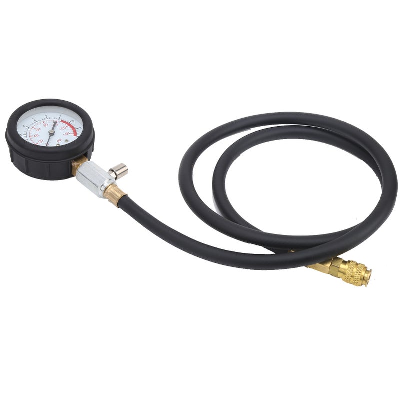 Engine Oil Pressure Test Tool Kit Tester Gauge with Toolbox Low Oil Warning with 90° Coupling Adapter - Image 5