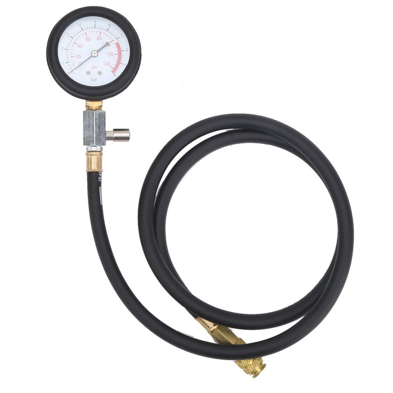 Engine Oil Pressure Test Tool Kit Tester Gauge with Toolbox Low Oil Warning with 90° Coupling Adapter - Image 3