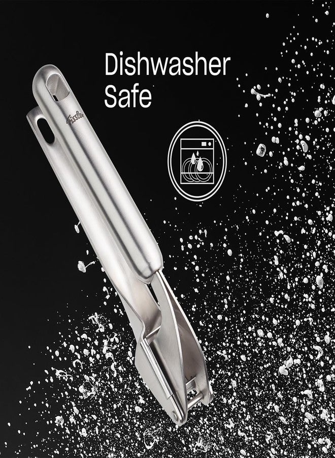 Fissler Essential Garlic Press, 18/10 Stainless Steel Garlic Mincer & Crusher, Kitchen Cooking Utensil, Ergonomic Handle, Easy to Clean, Dishwasher Safe - Image 4