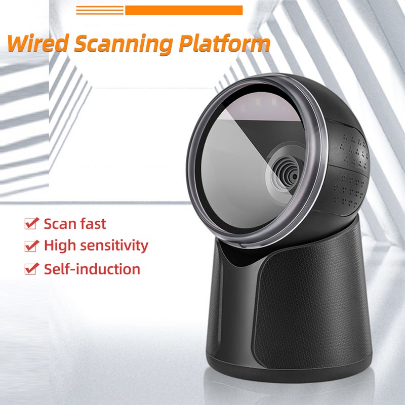 Wired Barcode Scanner: White ABS Shockproof Shell - Plug And Play No Tedious Setting COMS Sensor Auto-sensing Quick Recognition for Retail Inventory Management - Image 4