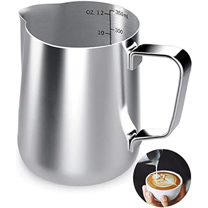 Unity Milk Frothing Pitcher 12Oz Milk Frother Cup Espresso Cup Stainless Steel - Image 2