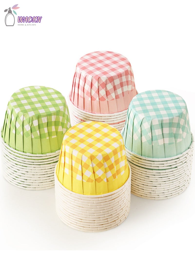 WAOKN Pack of 50 Disposable Roll-Up Cups Baking Paper For Cupcakes Paper Muffin Cupcake Moulds Baking Cups Muffin Moulds for Wedding Birthday Party Green - Image 5