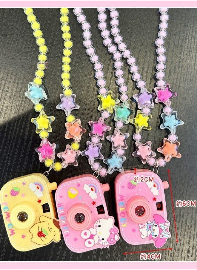 rocooart 2 Piece Set Hello Kitty Children's Necklace, Cartoon Beaded Bracelet for Girls, Jewelry Set, Projection toy Jewelry Necklace for Girls  - Image 5