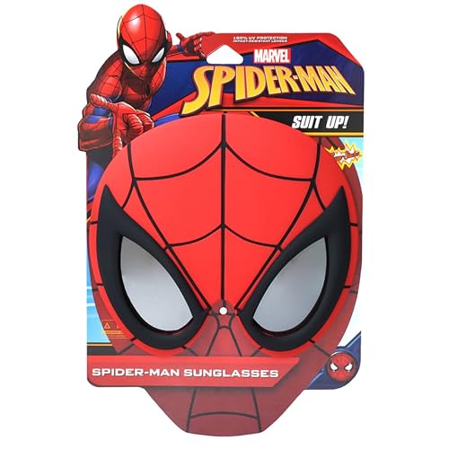 Sun-Staches Marvel Official Spider-Man Sunglasses | Full Mask Costume Accessory | One Size Fits Most - Image 2