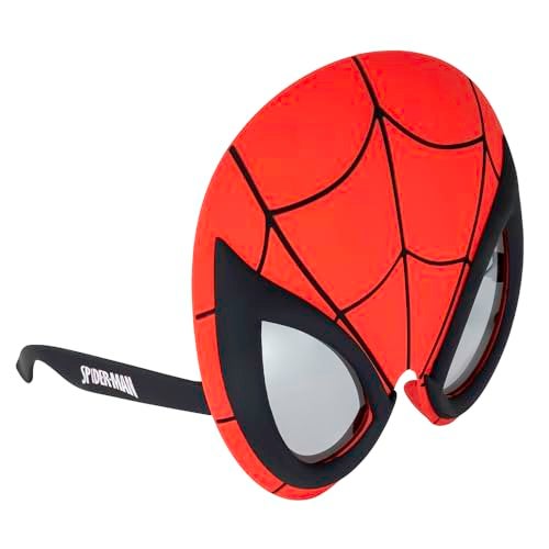 Sun-Staches Marvel Official Spider-Man Sunglasses | Full Mask Costume Accessory | One Size Fits Most - Image 1