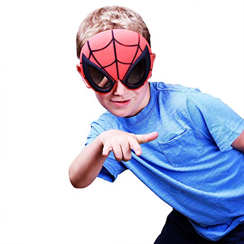 Sun-Staches Marvel Official Spider-Man Sunglasses | Full Mask Costume Accessory | One Size Fits Most - Image 4
