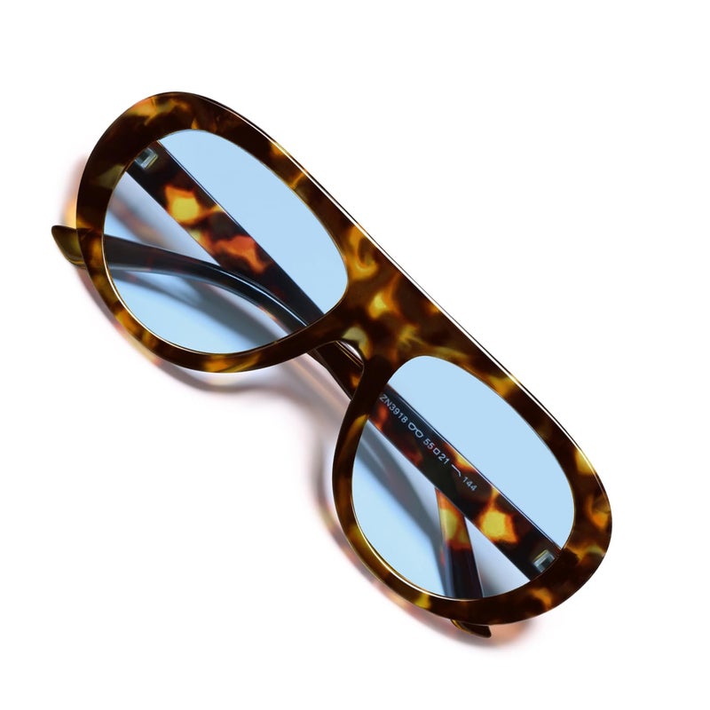 VANLINKER Retro Aviator Sunglasses for Women Chic Classic 70s Vintage Trendy 2025 Chunky Sun Glasses VL9865,Tortoise/Blue - Image 1