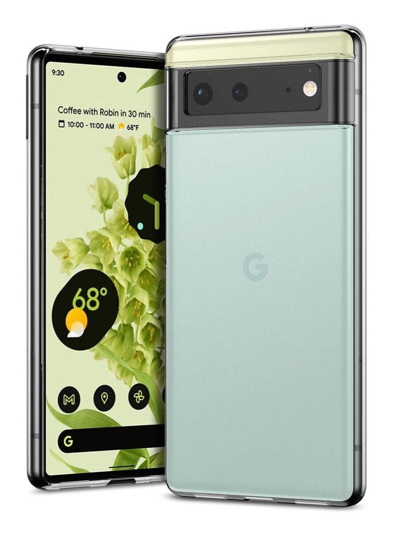 CATANES Google Pixel 6 Protective Slim Transparent Shockproof TPU Case Cover 6.4 inch Clear - Image 2