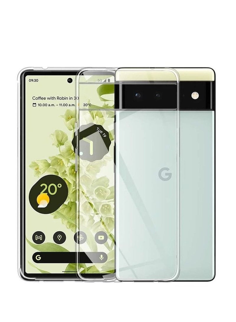 CATANES Google Pixel 6 Protective Slim Transparent Shockproof TPU Case Cover 6.4 inch Clear - Image 4