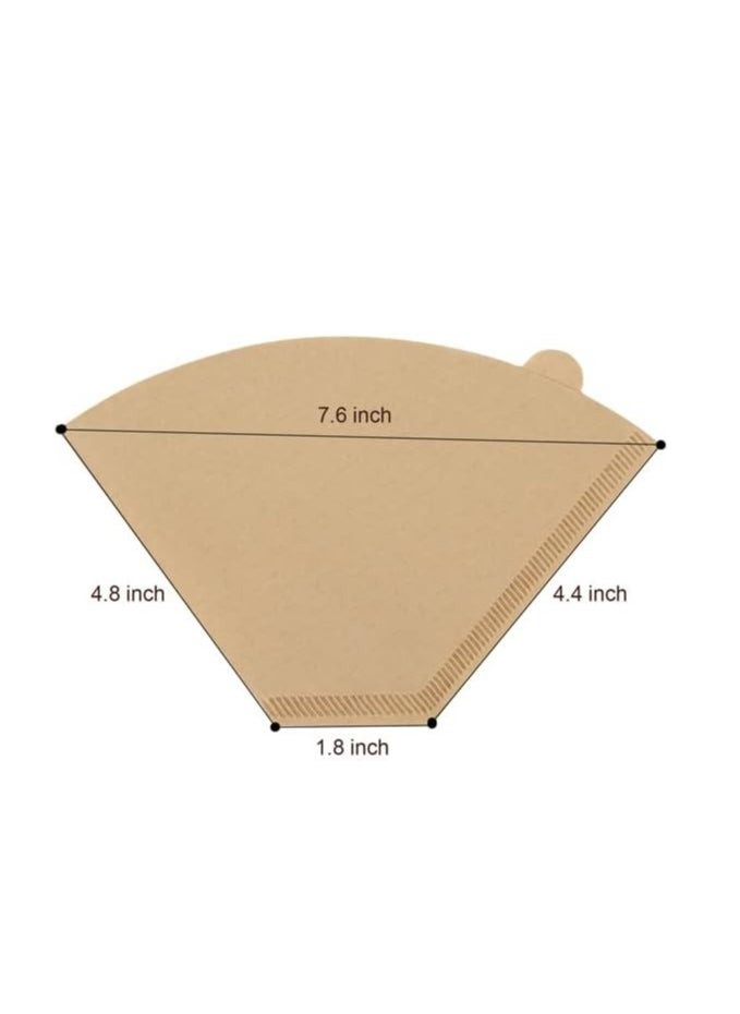 Size 02 Cone Filters, Disposable Natural Paper Filters 2-4 Cup, 2 Cone For Pour Over and Drip Coffee Maker