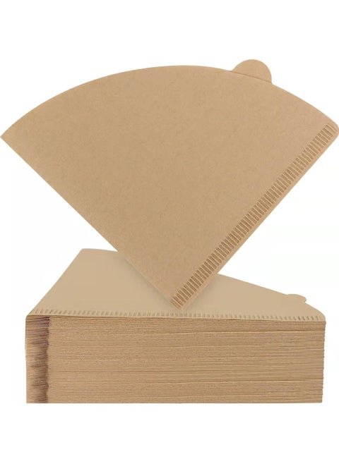Size 02 Cone Filters, Disposable Natural Paper Filters 2-4 Cup, 2 Cone For Pour Over and Drip Coffee Maker