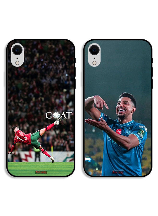 Tolwak Two Cases For Apple iPhone XR Protective Covers Ronaldo and Salem Al Dawsari - Image 1