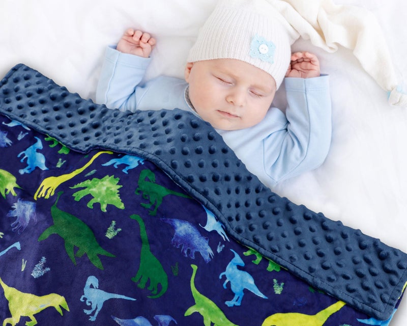 TANOFAR Super Soft Fleece Dinosaur Toddler Blanket with Dotted Backing, Multicolor Printed - Image 3