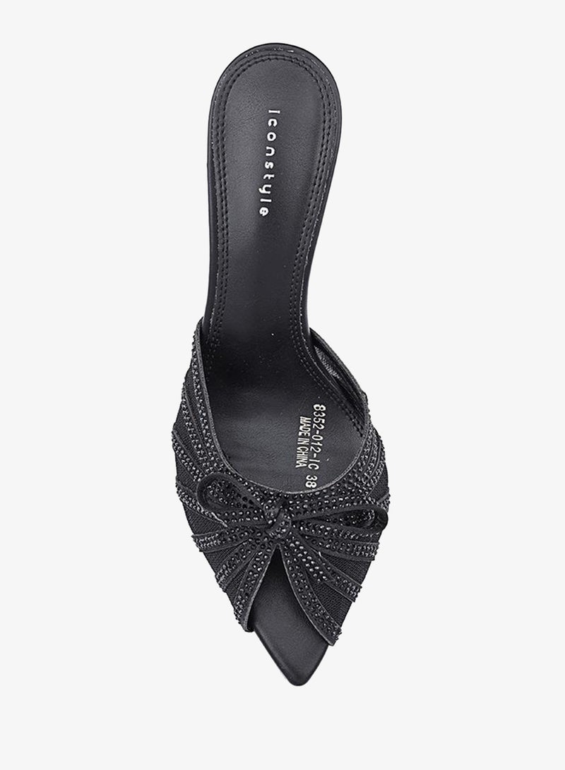 IconStyle Embellished Strappy Heeled Mules - Image 3