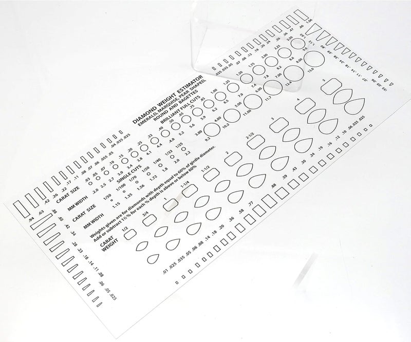 EuroTool EURO TOOL Diamond Gemstone Weight Gauge and Gem Sizer Template Tool - Image 2
