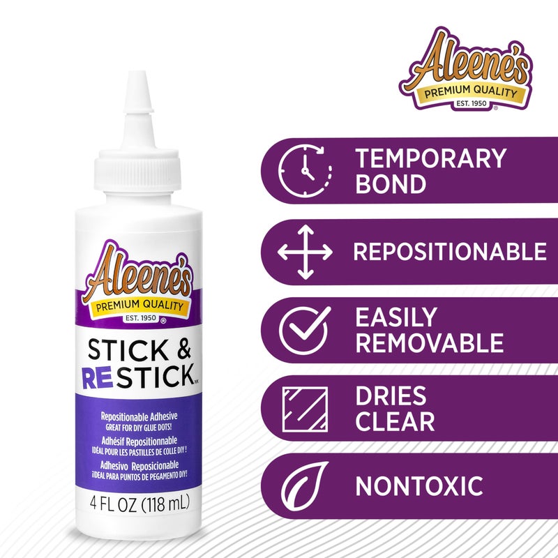 Aleene's Stick & Restick Craft Glue, White - Image 3